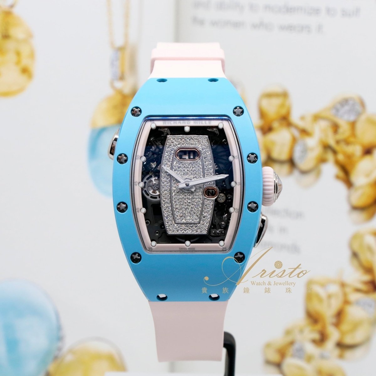 RM037 WG Blue Ceramic RM037- Aristo Watch & Jewellery