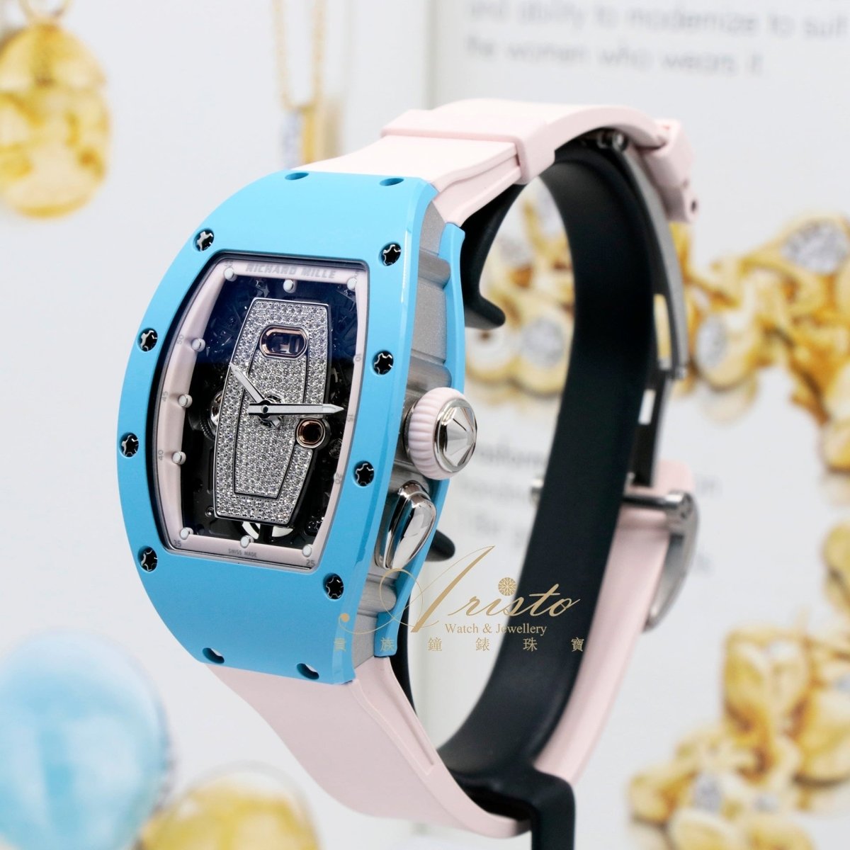 RM037 WG Blue Ceramic RM037- Aristo Watch & Jewellery