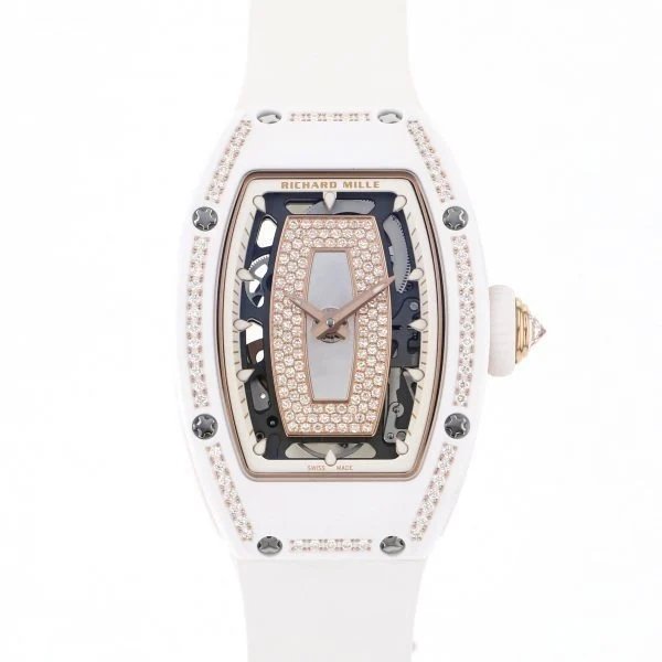 RM07-01 White Ceramic One Row RM07-01- Aristo Watch & Jewellery