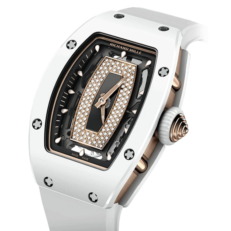 RM07-01 White Ceramic Onyx RM07-01- Aristo Watch & Jewellery