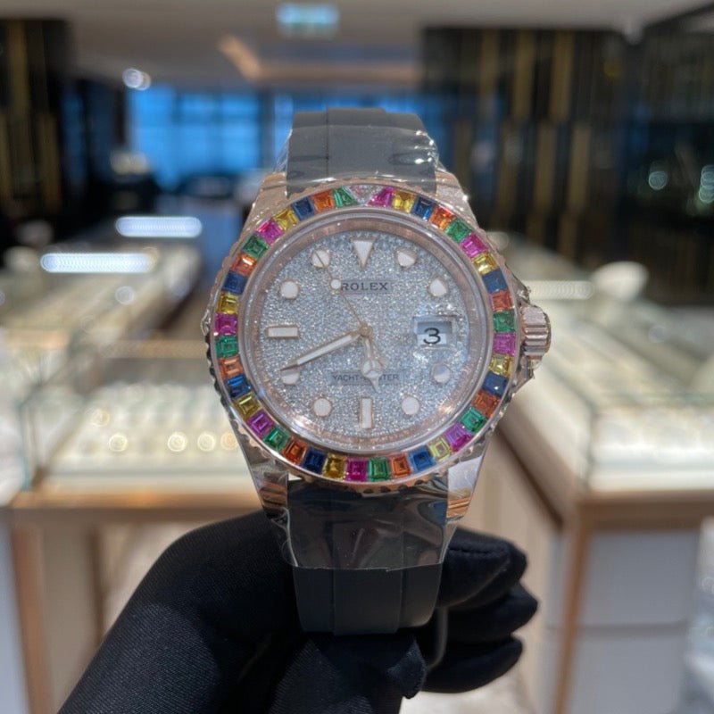 Rolex 116695SATS Pave Yacht Master- Aristo Watch & Jewellery