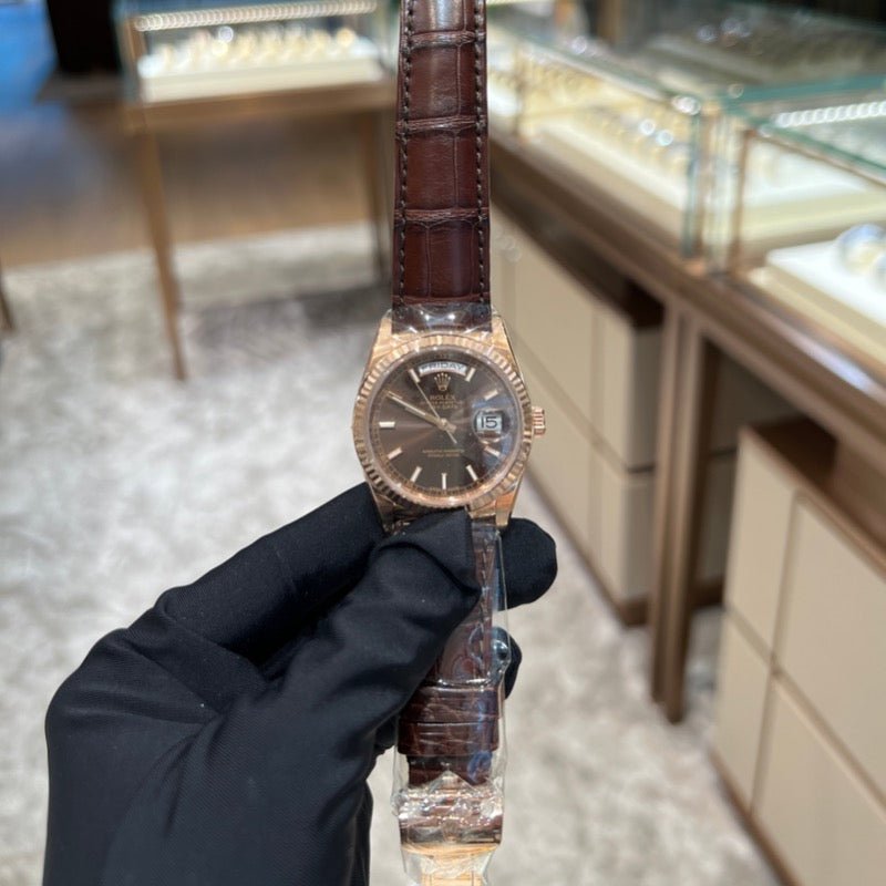 Rolex 118135 Choco Daydate- Aristo Watch & Jewellery