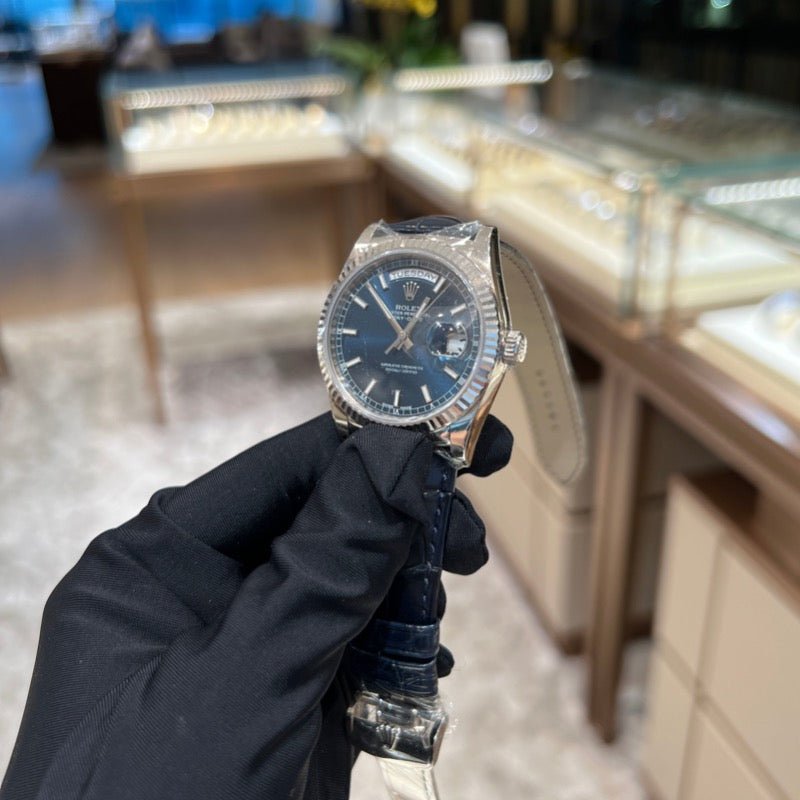 Rolex 118139 Blue Daydate- Aristo Watch & Jewellery