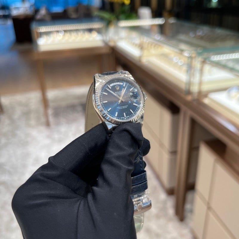 Rolex 118139 Blue Daydate- Aristo Watch & Jewellery