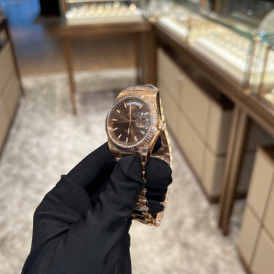 Rolex 118235 Choco Daydate- Aristo Watch & Jewellery