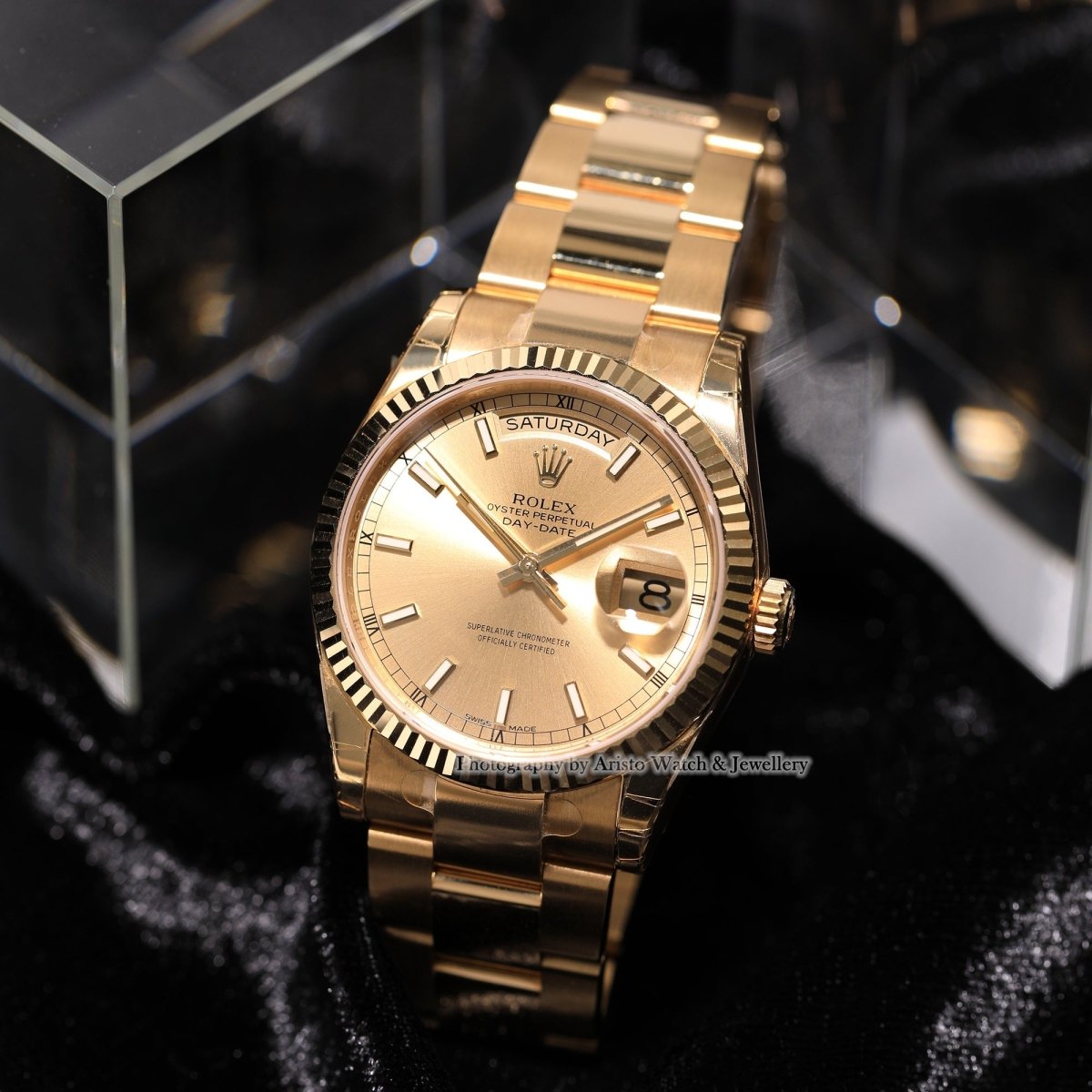 Rolex 118238 Champ Oys Daydate- Aristo Watch & Jewellery