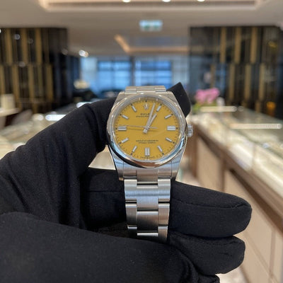 Rolex 124300 Yellow Oyster Perpertual- Aristo Watch & Jewellery