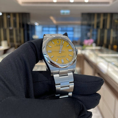 Rolex 124300 Yellow Oyster Perpertual- Aristo Watch & Jewellery
