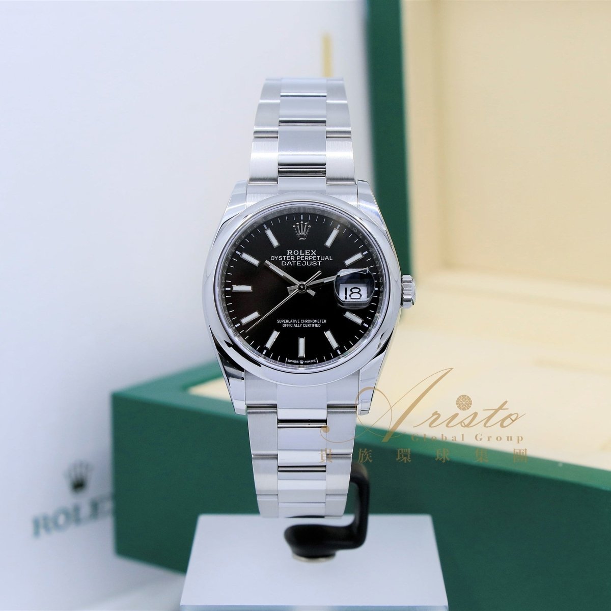 Rolex 126200 Black Oys Datejust- Aristo Watch & Jewellery
