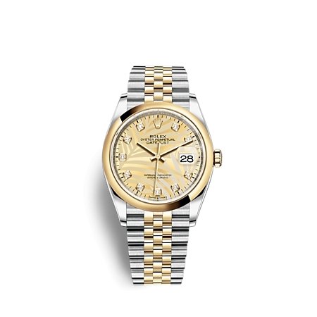 Rolex 126203G Gold Palm Jub Datejust- Aristo Watch & Jewellery