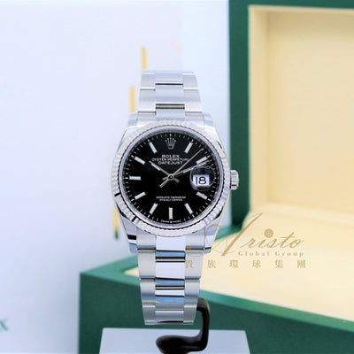 Rolex 126234 Black Oys Datejust- Aristo Watch & Jewellery