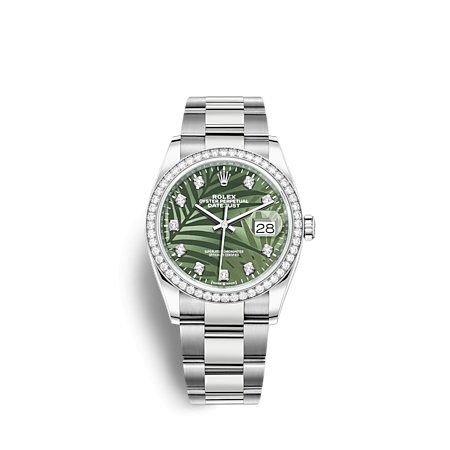 Rolex 126284RBR Green Palm Oys Datejust- Aristo Watch & Jewellery