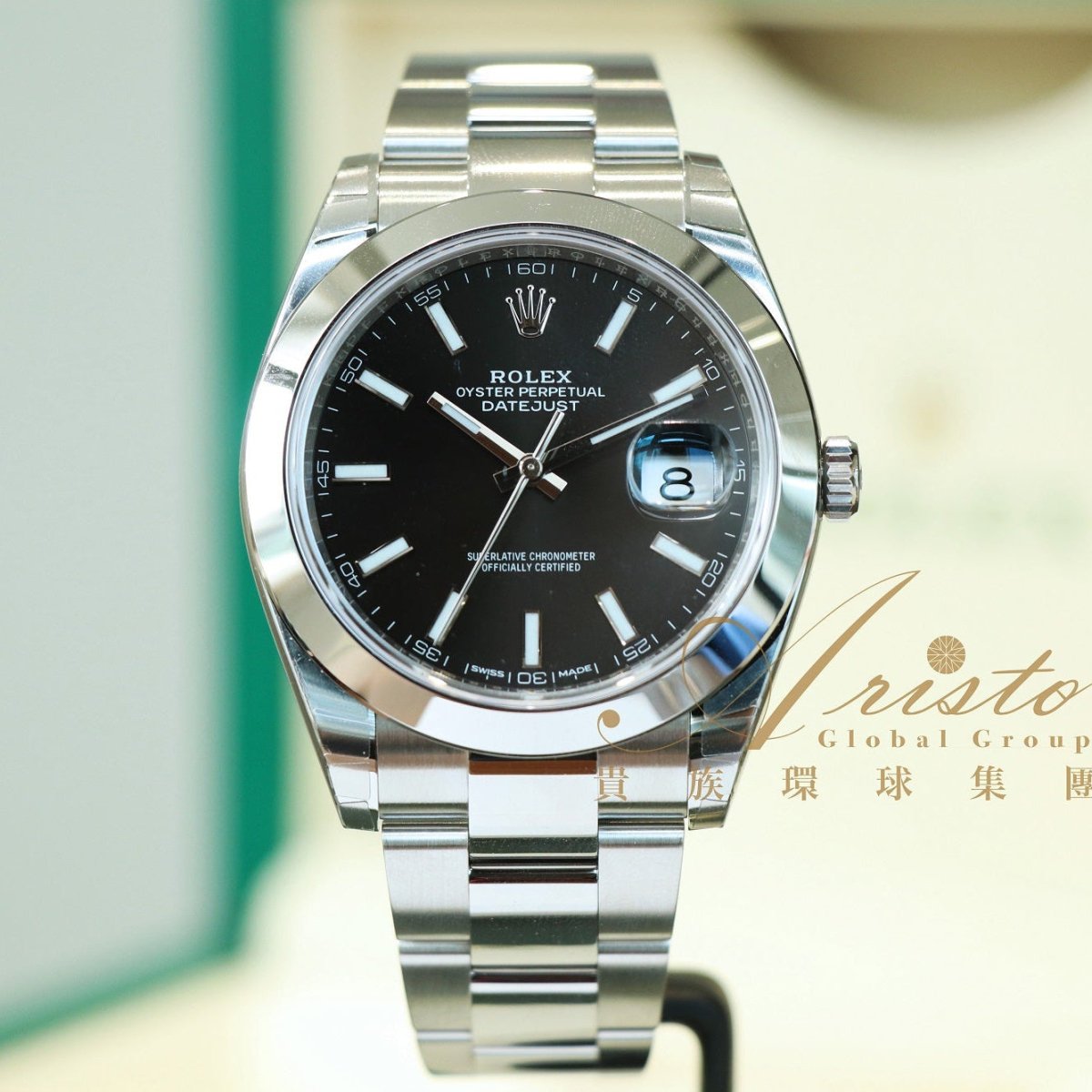 Rolex 126300 Black Oys Datejust- Aristo Watch & Jewellery