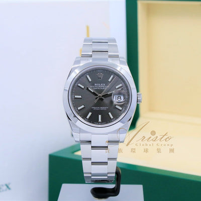 Rolex 126300 Grey Oys Datejust- Aristo Watch & Jewellery