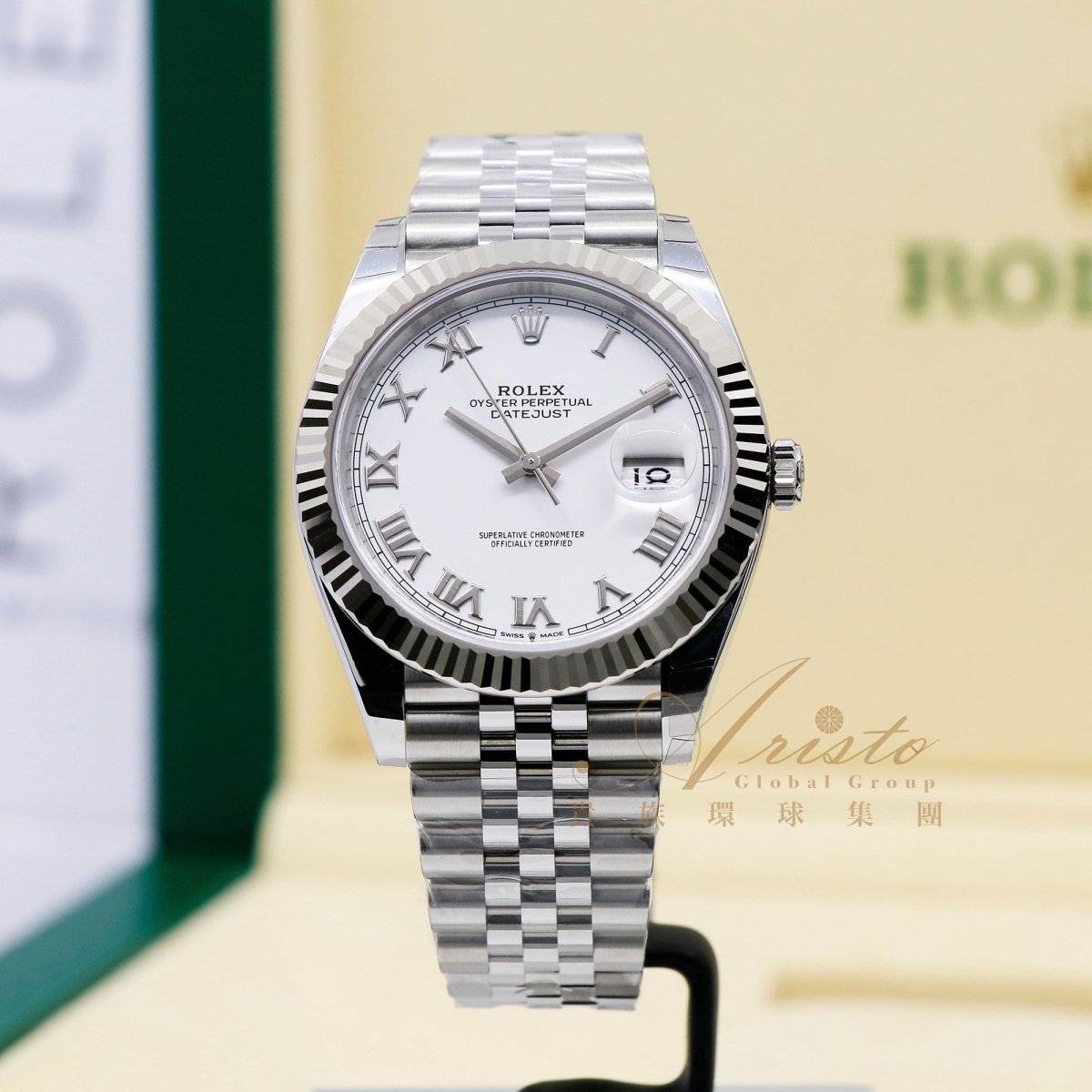 Rolex 126334 White Roman Jub Datejust- Aristo Watch & Jewellery