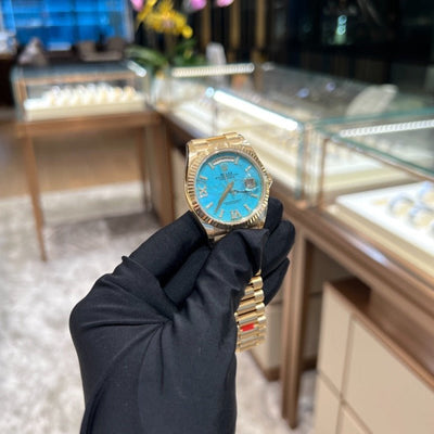 Rolex 128238 Turquoise Day-Date- Aristo Watch & Jewellery