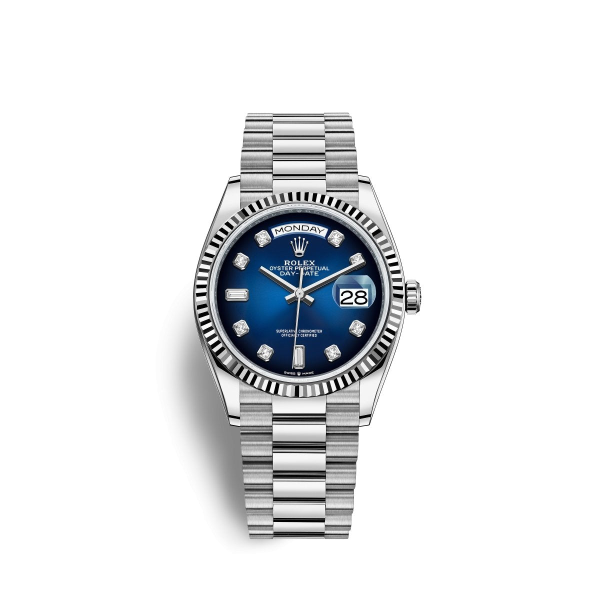 Rolex 128239G Blue Daydate- Aristo Watch & Jewellery