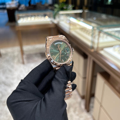 Rolex 228235 Green Roman Daydate- Aristo Watch & Jewellery