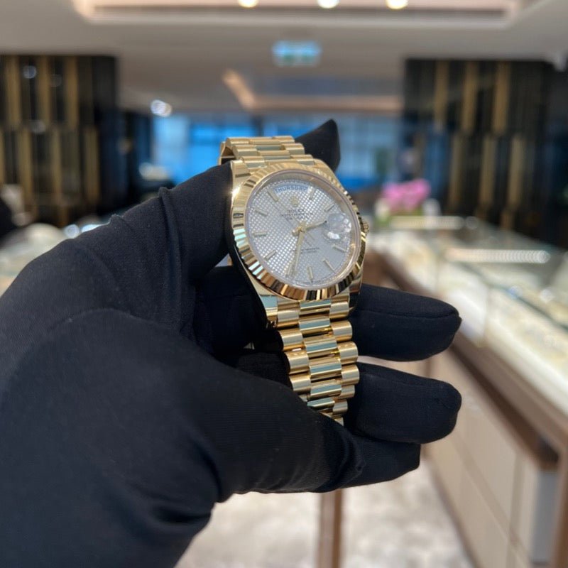 Rolex 228238 Silver Daydate- Aristo Watch & Jewellery