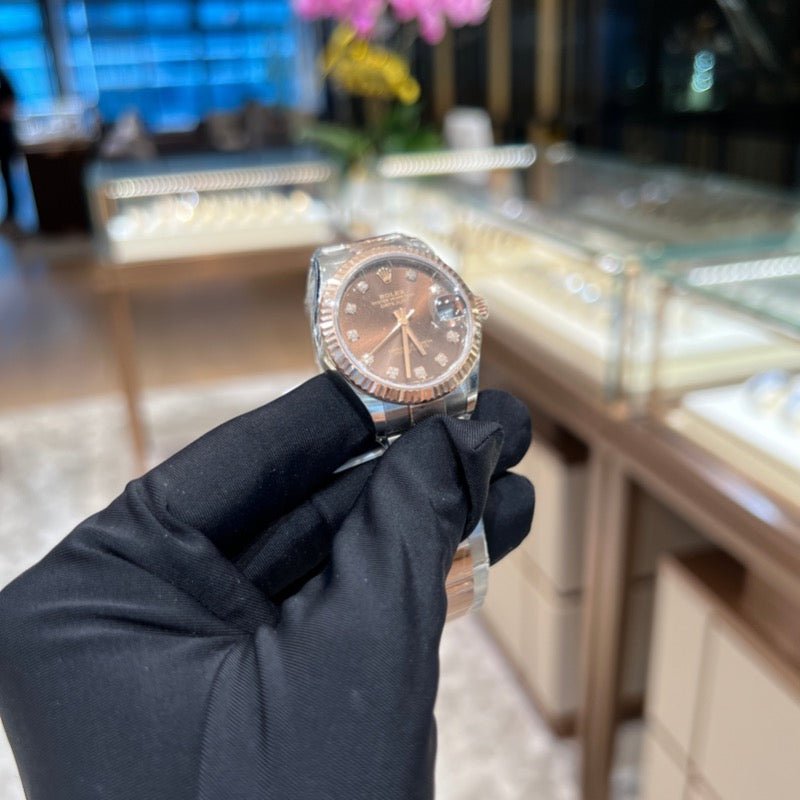 Rolex 278271G Choco Oys Datejust- Aristo Watch & Jewellery