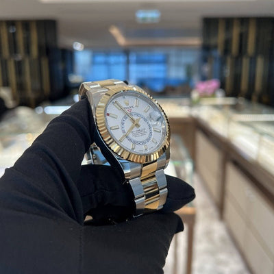 Rolex 326933 White Oys Sky Dweller- Aristo Watch & Jewellery